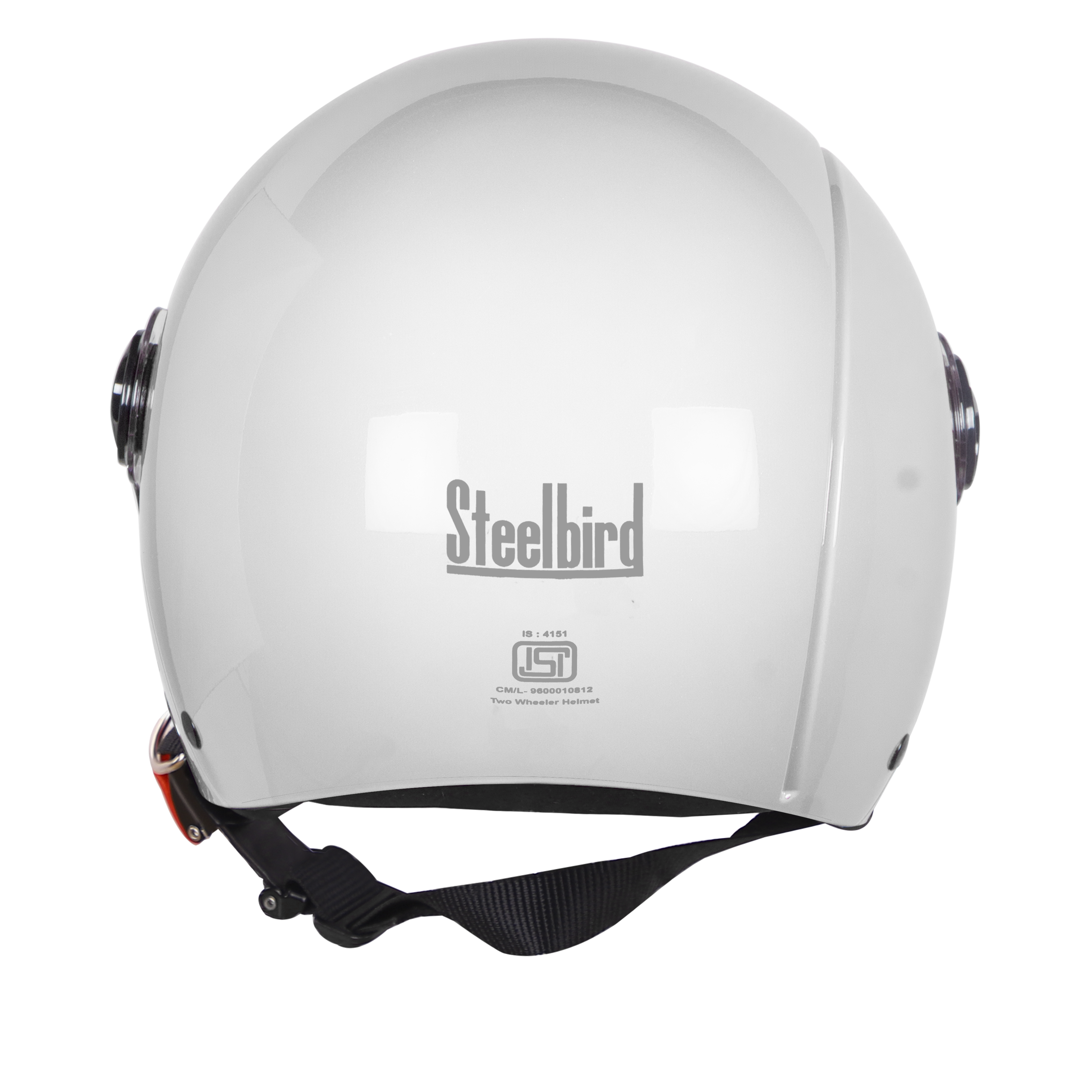 SBH-16 REX GLOSSY WHITE (FITTED WITH CLEAR VISOR AND SMOKE VISOR ONLY FOR ILLUSTRATION PURPOSE)